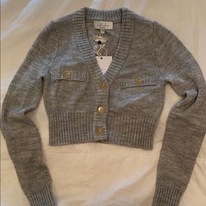 L’Academie cropped cardigan sweater